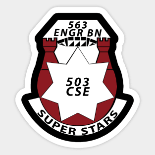 563rd Engineer Battalion - DUI wo Txt X 300 Sticker